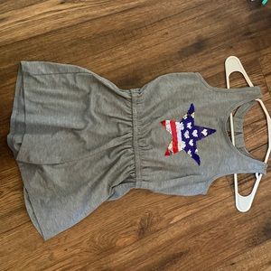 Grey SO brand summer romper, size 10